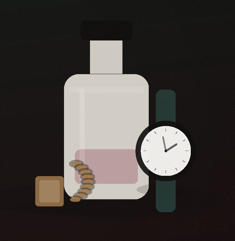 Composicion de perfume, reloj y accesorio para la campana principal BRIK